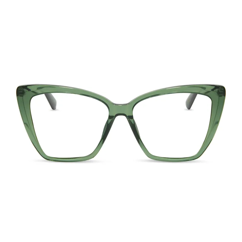 (Copy) BECKY II - SAGE CRYSTAL + PRESCRIPTION GLASSES sold by Diff Eyewear