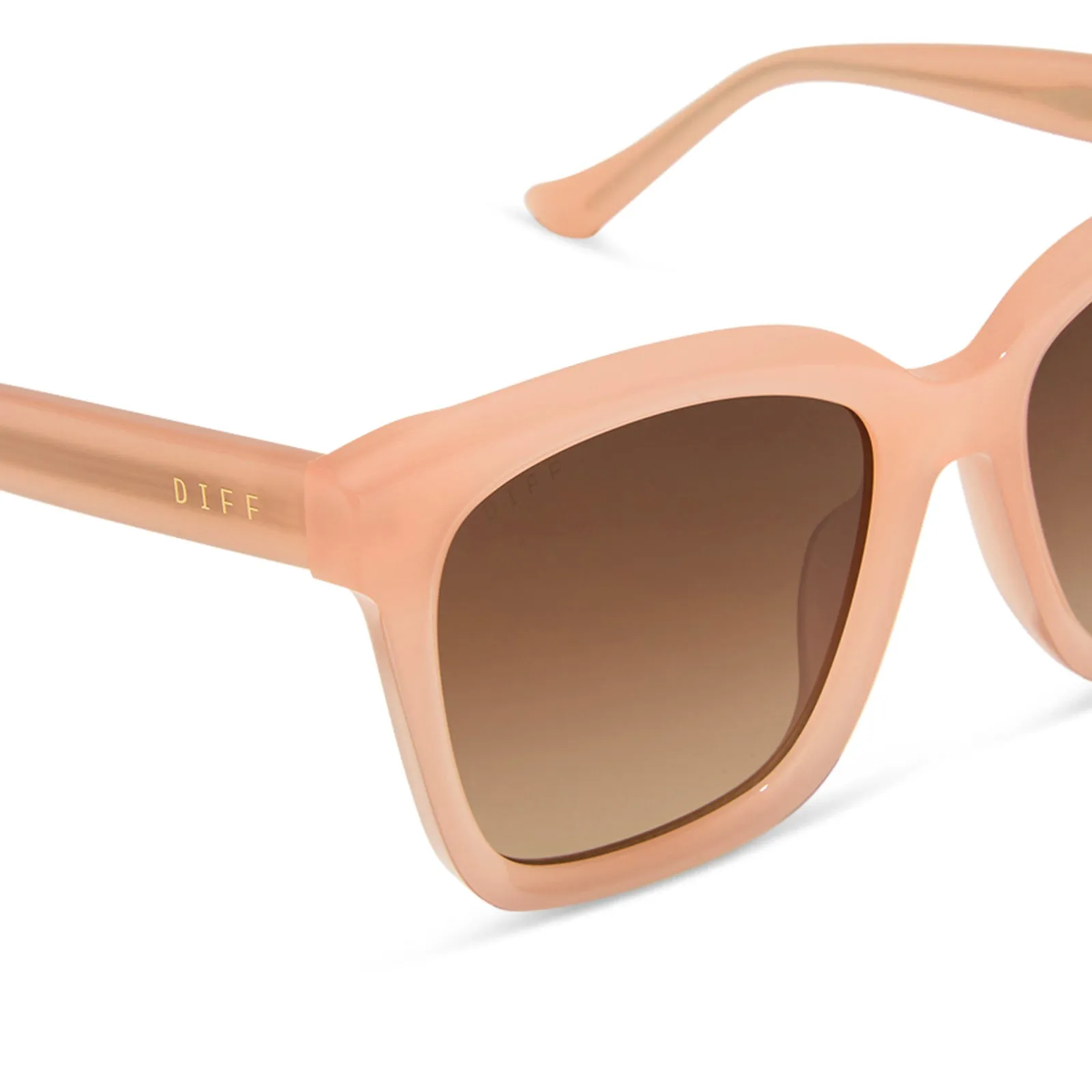 MEREDITH - PEACH + BROWN GRADIENT + POLARIZED SUNGLASSES sold by Diff Eyewear product image thumbnail 4