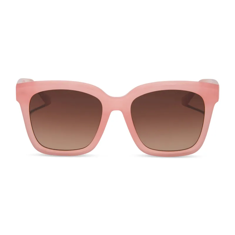 MEREDITH - PEACH + BROWN GRADIENT + POLARIZED SUNGLASSES sold by Diff Eyewear