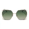 DONNA IV - BRUSHED CHAMPAGNE + COOL MATCHA GRADIENT + POLARIZED SUNGLASSES sold by Diff Eyewear