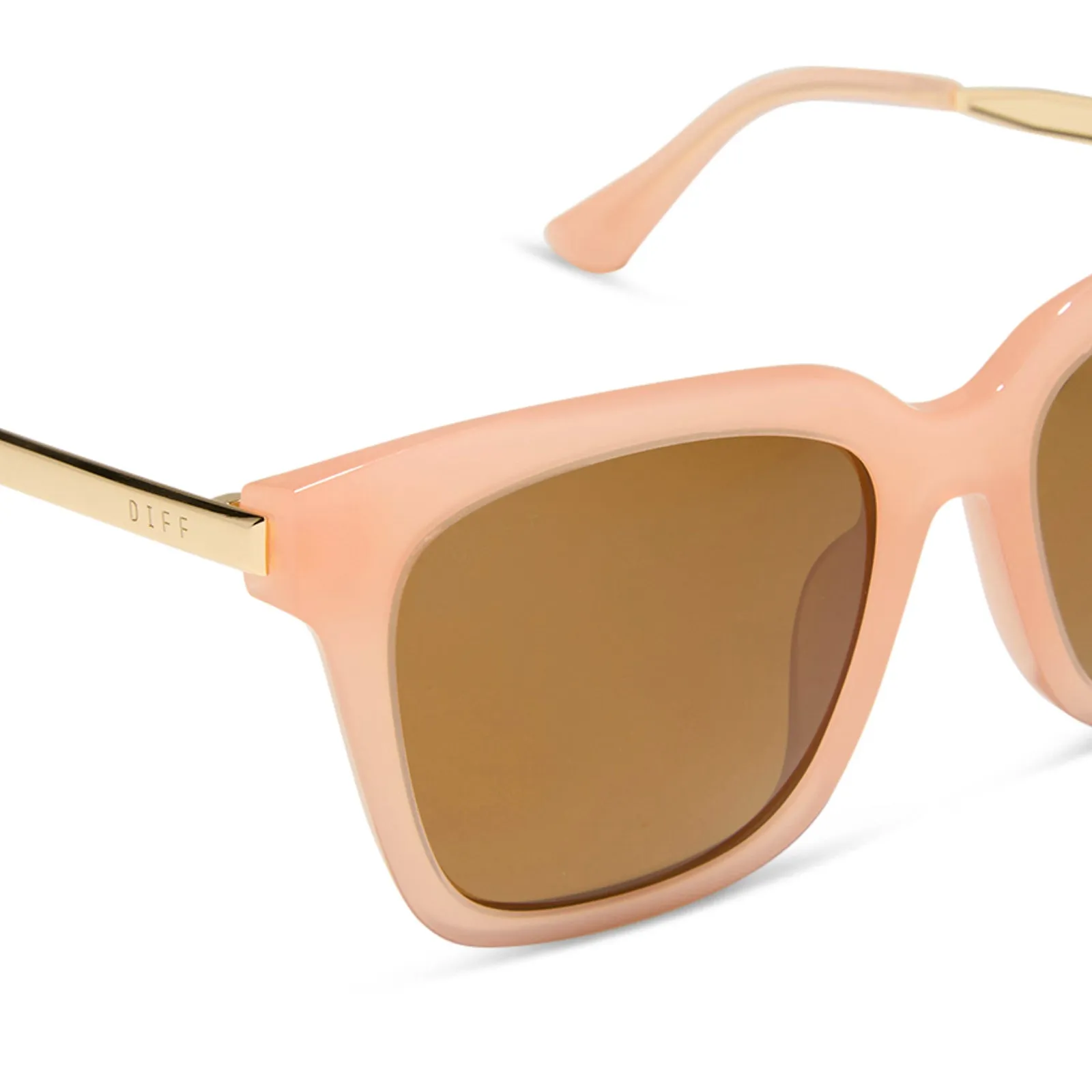 BELLA - PEACH + BROWN + POLARIZED SUNGLASSES sold by Diff Eyewear product image thumbnail 4