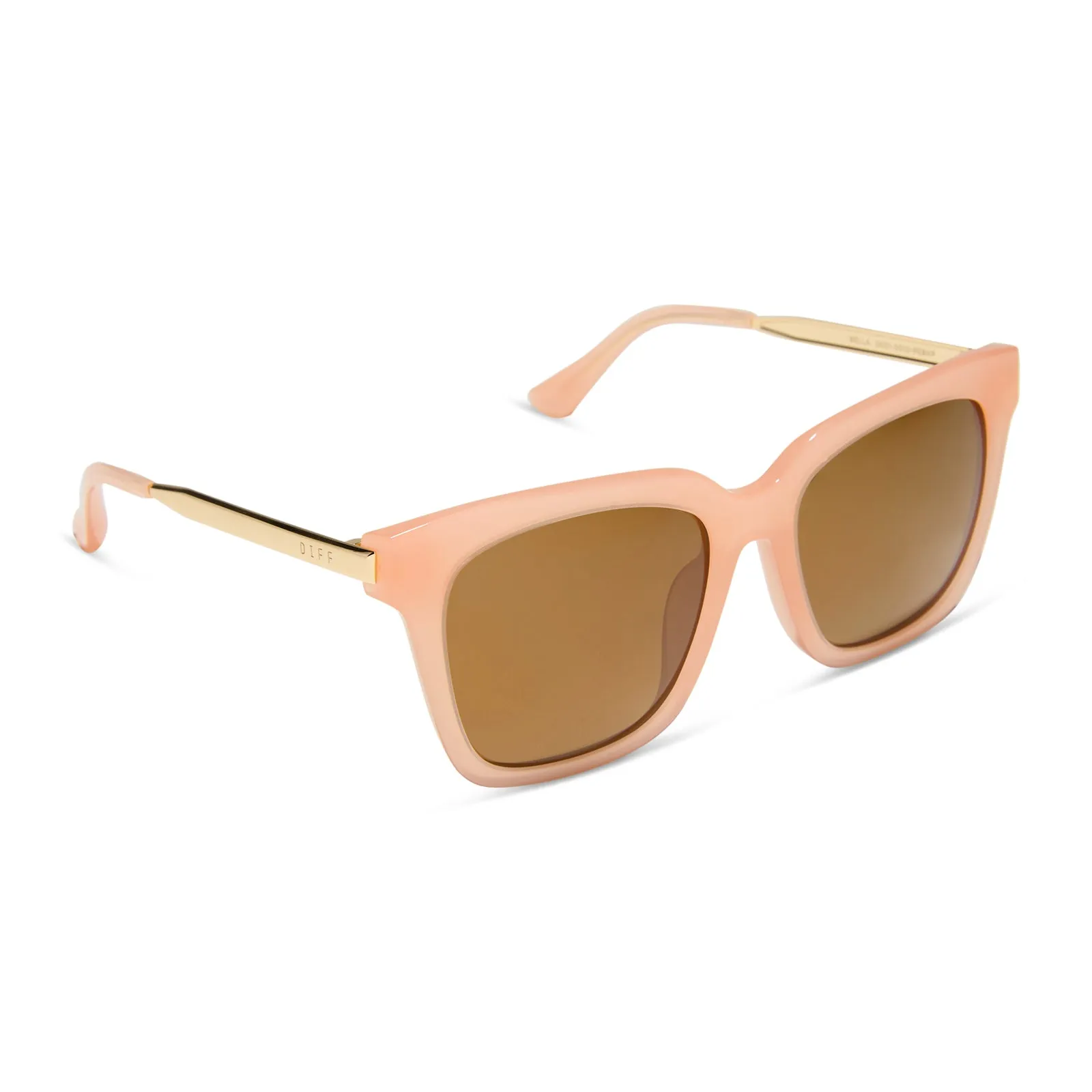 BELLA - PEACH + BROWN + POLARIZED SUNGLASSES sold by Diff Eyewear product image thumbnail 2