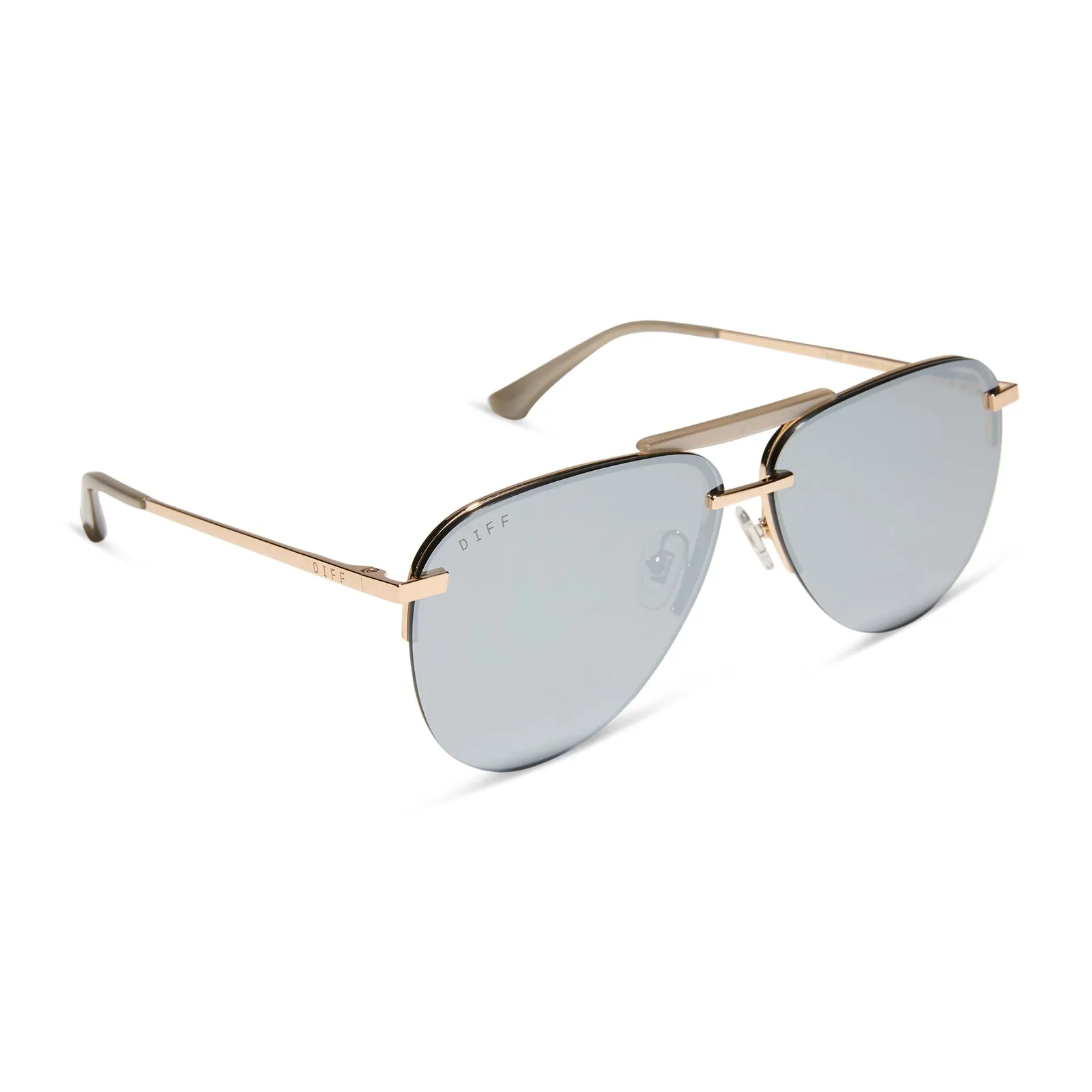 TAHOE - GOLD + SILVER CHROME MIRROR SUNGLASSES sold by Diff Eyewear product image thumbnail 2