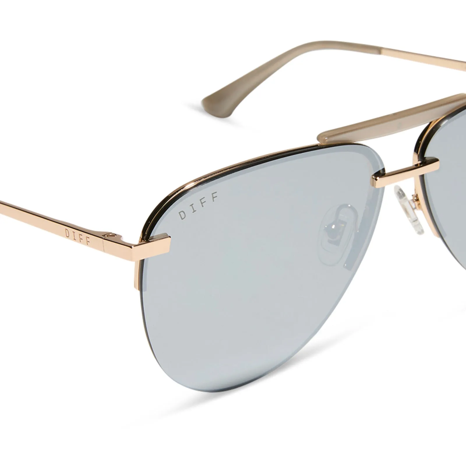 TAHOE - GOLD + SILVER CHROME MIRROR SUNGLASSES sold by Diff Eyewear product image thumbnail 4