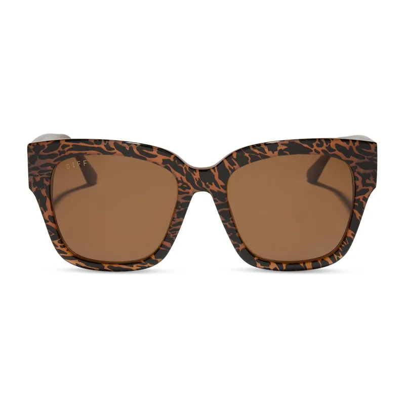 BELLA II - ANIMAL + BROWN SUNGLASSES sold by Diff Eyewear