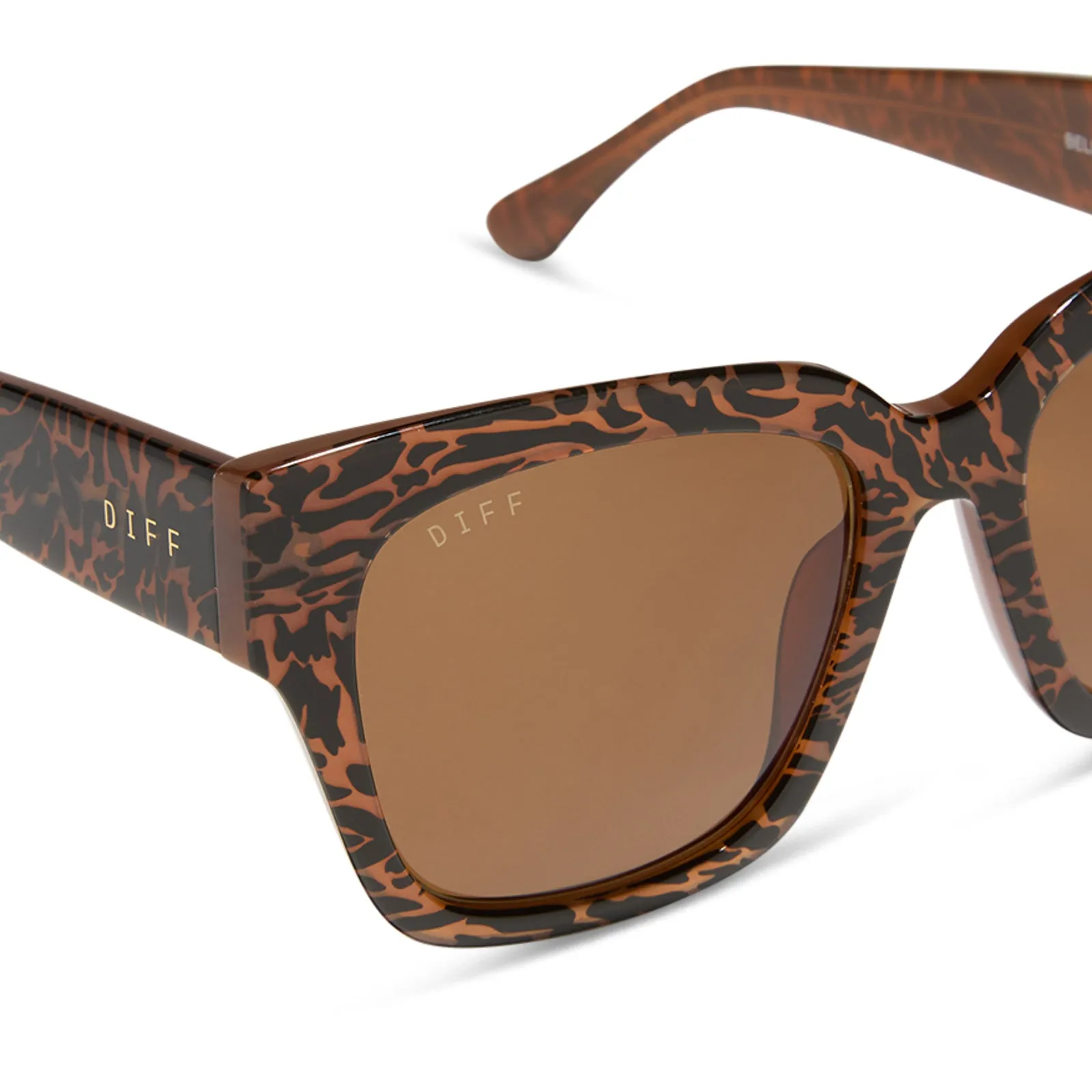 BELLA II - ANIMAL + BROWN SUNGLASSES sold by Diff Eyewear product image thumbnail 4