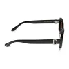 DAPHNE - BLACK + SILVER METAL + BROWN SUNGLASSES sold by Diff Eyewear