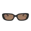DAPHNE - BLACK + SILVER METAL + BROWN SUNGLASSES sold by Diff Eyewear