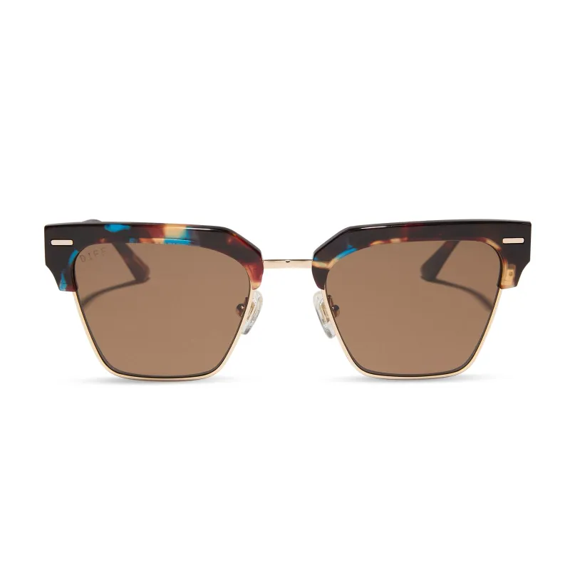 CAPRI - CONFETTI TORTOISE + BROWN SUNGLASSES sold by Diff Eyewear