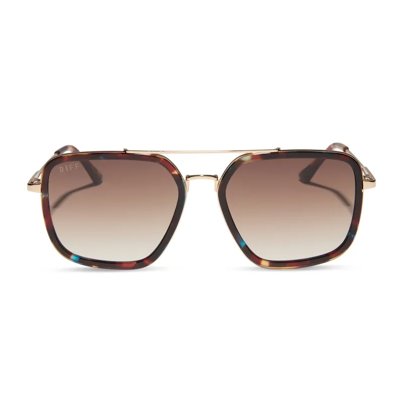 JORDAN - CONFETTI TORTOISE + BROWN GRADIENT SUNGLASSES sold by Diff Eyewear