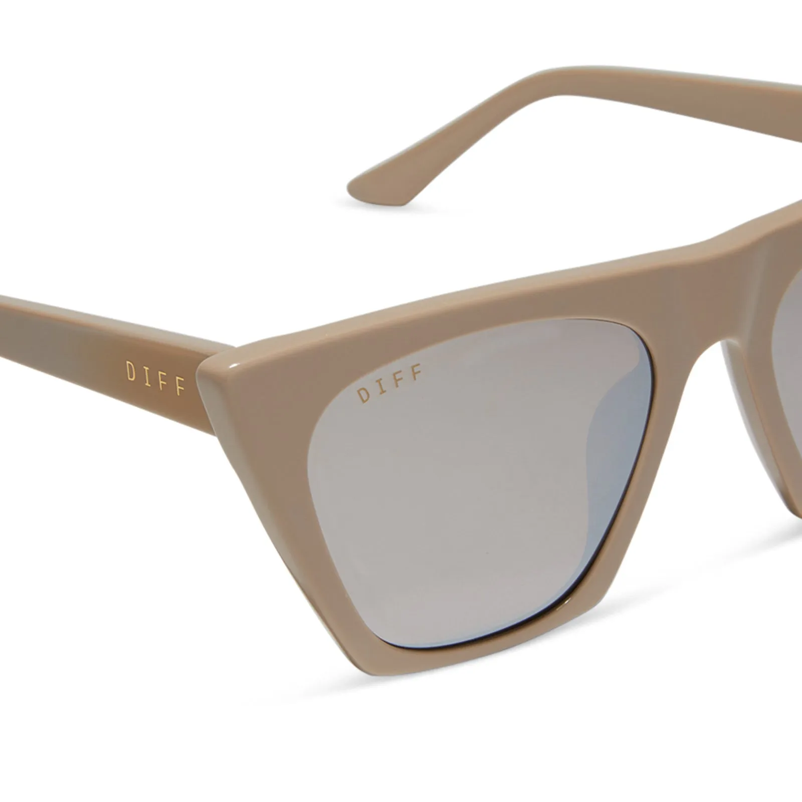 AVRIL - ALMOND + SILVER FLASH SUNGLASSES sold by Diff Eyewear product image thumbnail 4