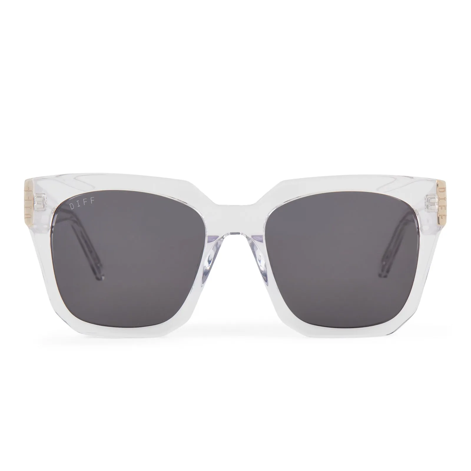 ARIANA - CLEAR CRYSTAL + GREY SUNGLASSES sold by Diff Eyewear