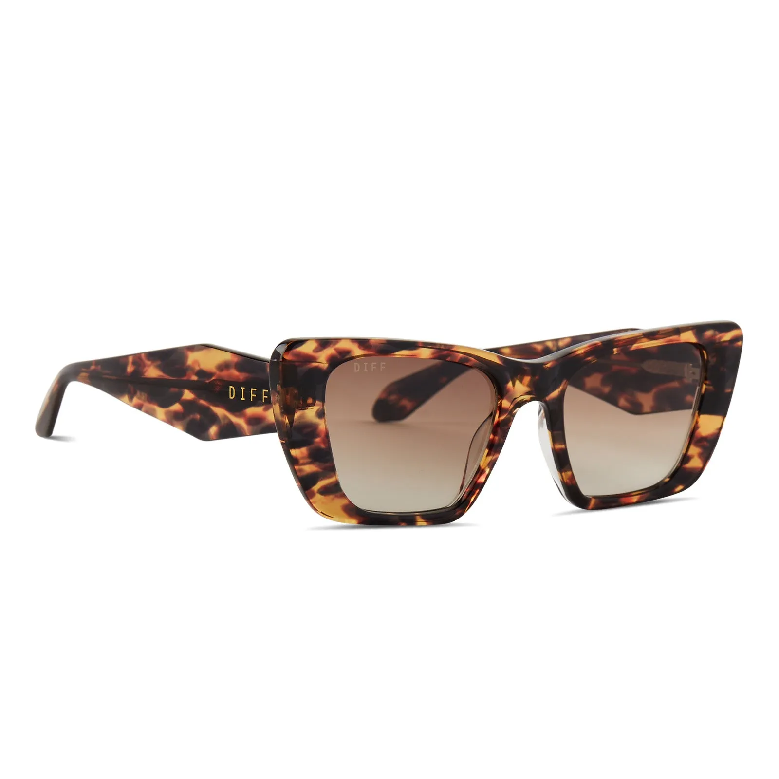 AURA - WILD TORTOISE + BROWN GRADIENT SUNGLASSES sold by Diff Eyewear product image thumbnail 2