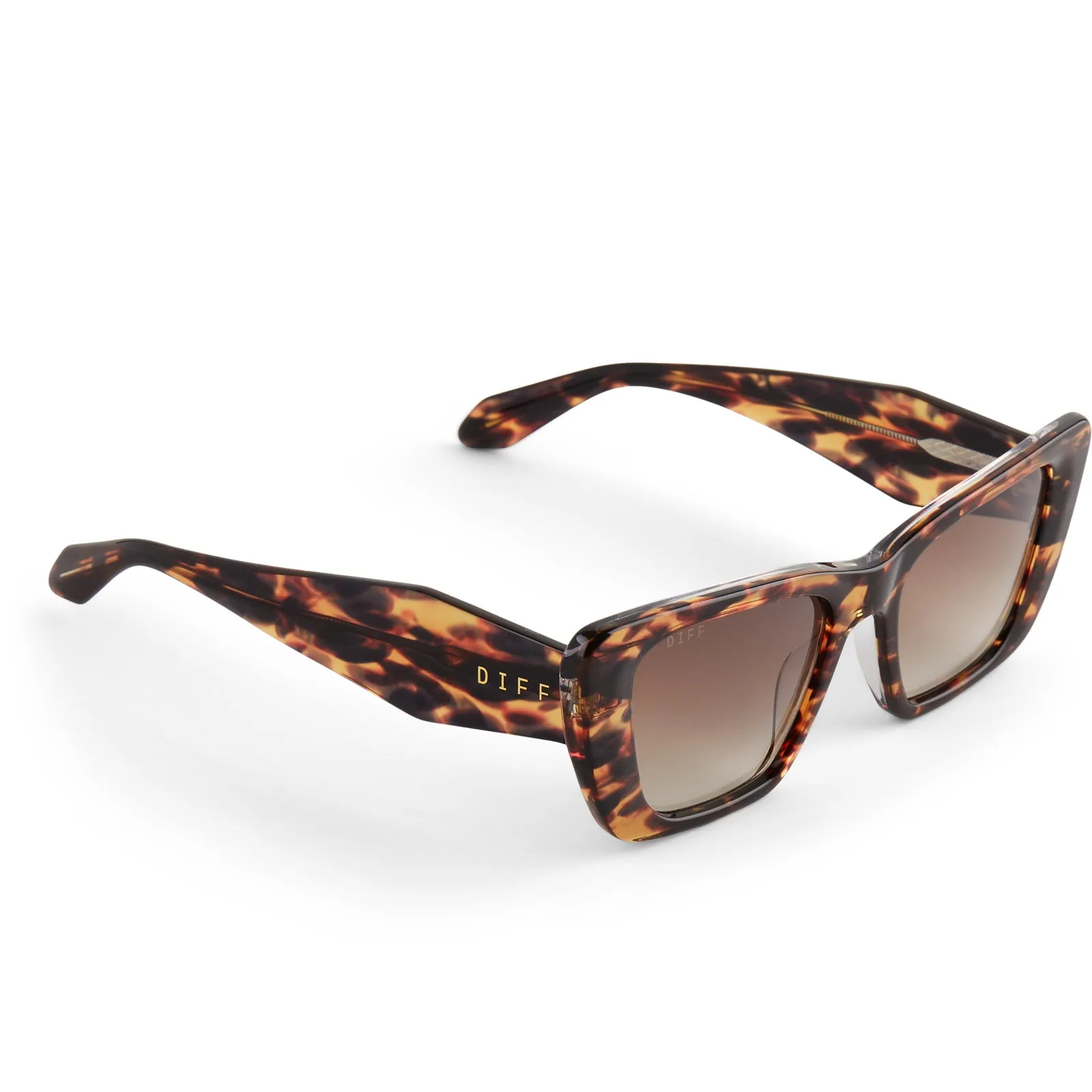 AURA - WILD TORTOISE + BROWN GRADIENT SUNGLASSES sold by Diff Eyewear product image thumbnail 4