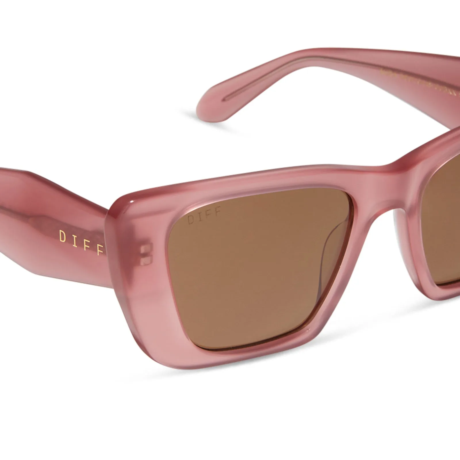 AURA - GUAVA + BROWN SUNGLASSES sold by Diff Eyewear product image thumbnail 4