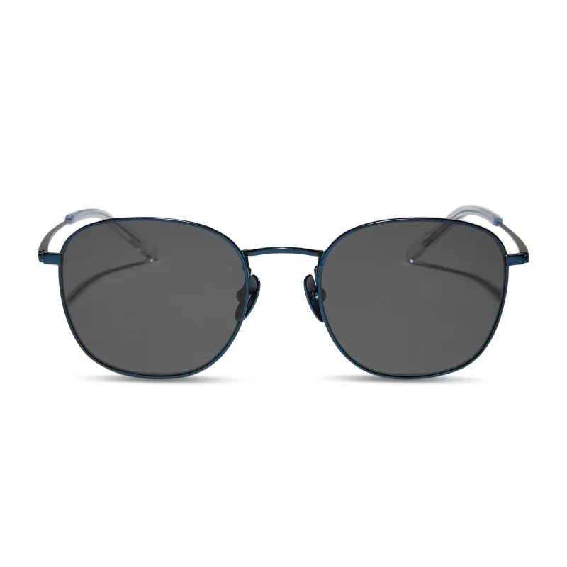 AXEL - DEEP NAVY METAL + GREY + POLARIZED SUNGLASSES sold by Diff Eyewear