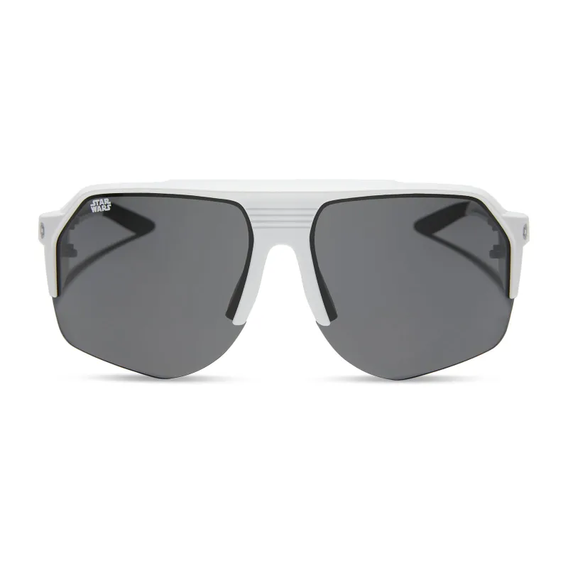 STORMTROOPER SPORT - GALACTIC WHITE + CATEGORY 3 POLARIZED DARK GREY SUNGLASSES sold by Diff Eyewear