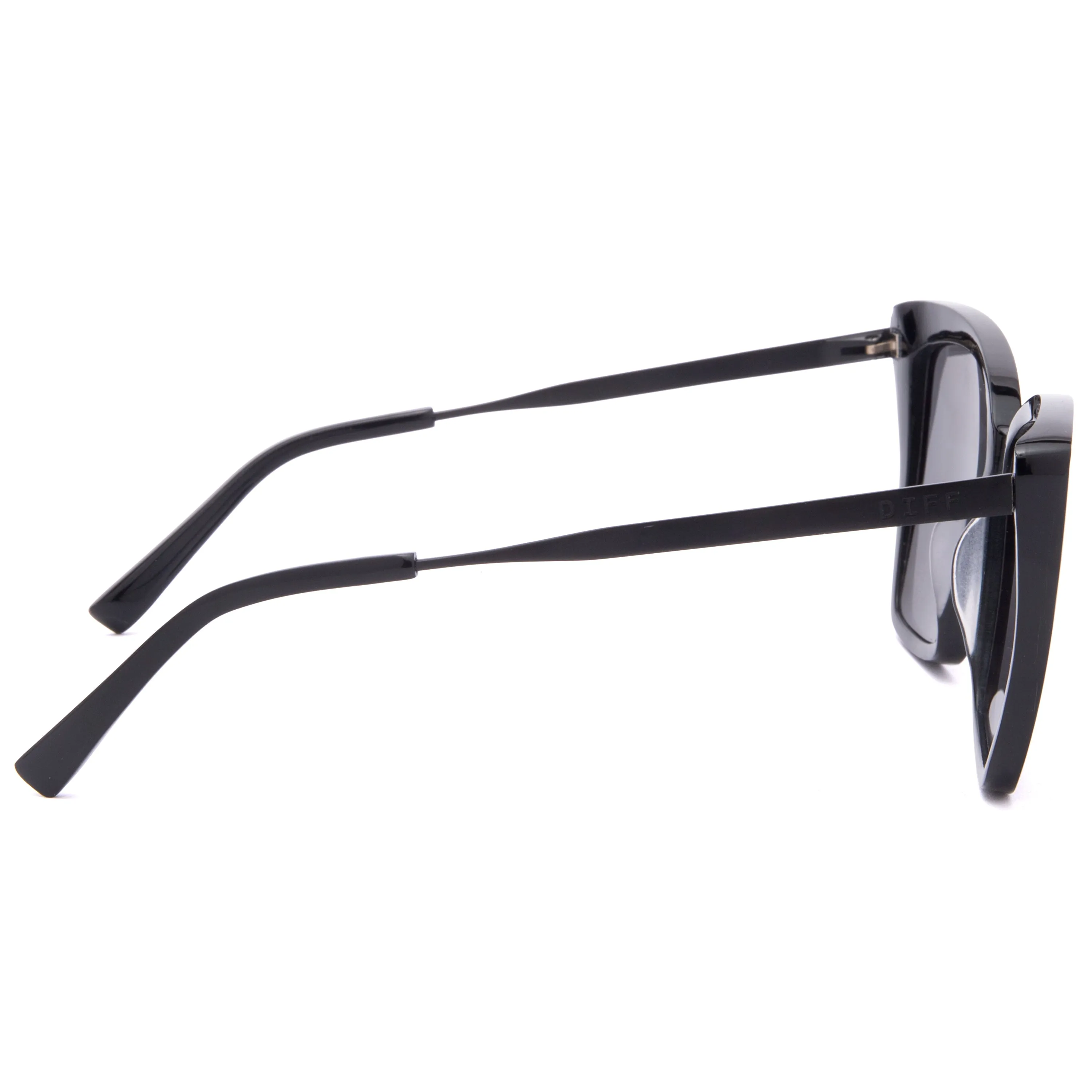 BECKY II - BLACK + DARK SMOKE POLARIZED SUNGLASSES sold by Diff Eyewear product image thumbnail 3