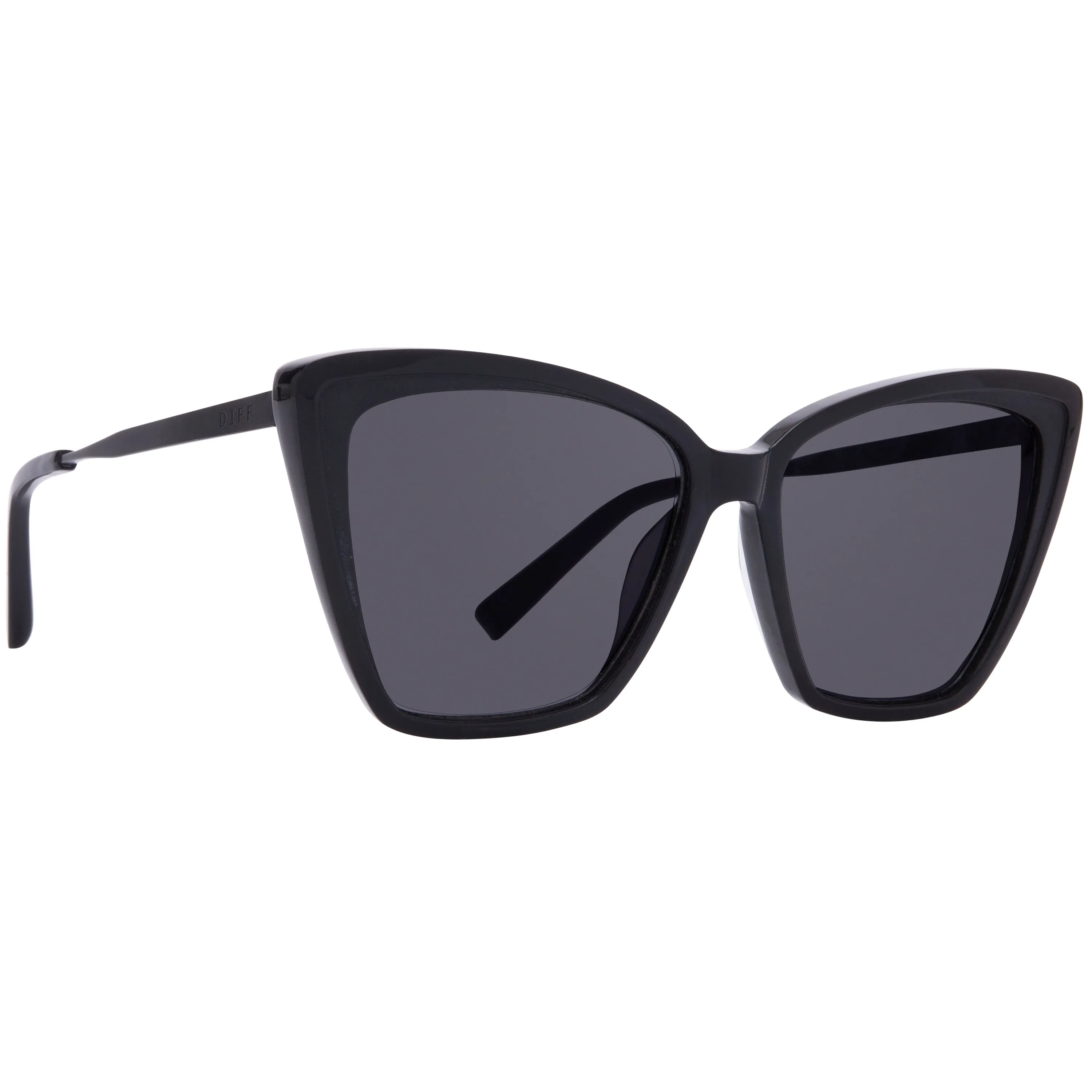 BECKY II - BLACK + DARK SMOKE POLARIZED SUNGLASSES sold by Diff Eyewear product image thumbnail 2