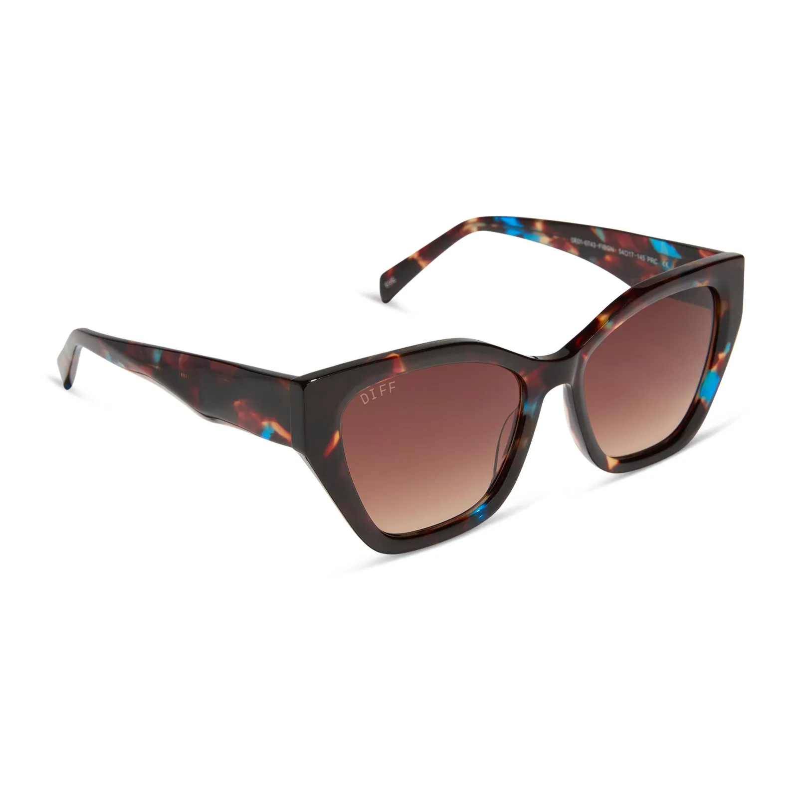 EVIE - CONFETTI TORTOISE + BROWN GRADIENT SUNGLASSES sold by Diff Eyewear product image thumbnail 2