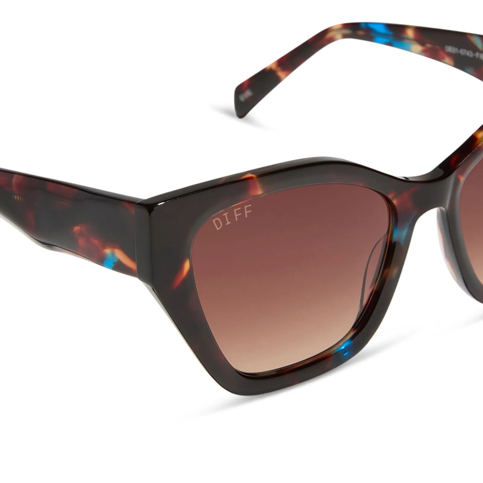 EVIE - CONFETTI TORTOISE + BROWN GRADIENT SUNGLASSES sold by Diff Eyewear product image thumbnail 4