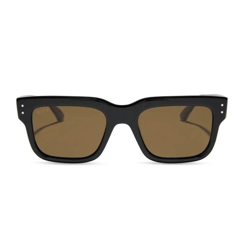 CASH - BLACK + BROWN + POLARIZED SUNGLASSES sold by Diff Eyewear