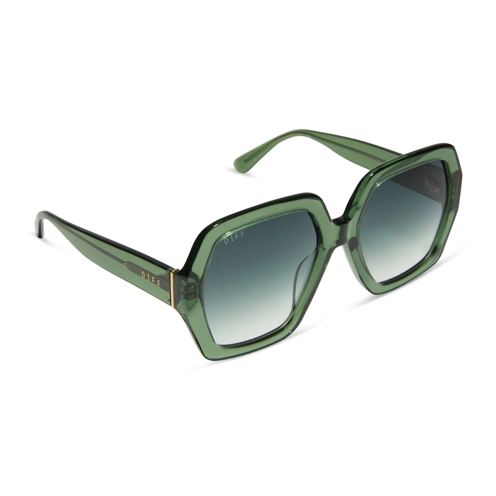 NOLA - SAGE CRYSTAL + G15 GRADIENT + POLARIZED SUNGLASSES sold by Diff Eyewear product image thumbnail 2