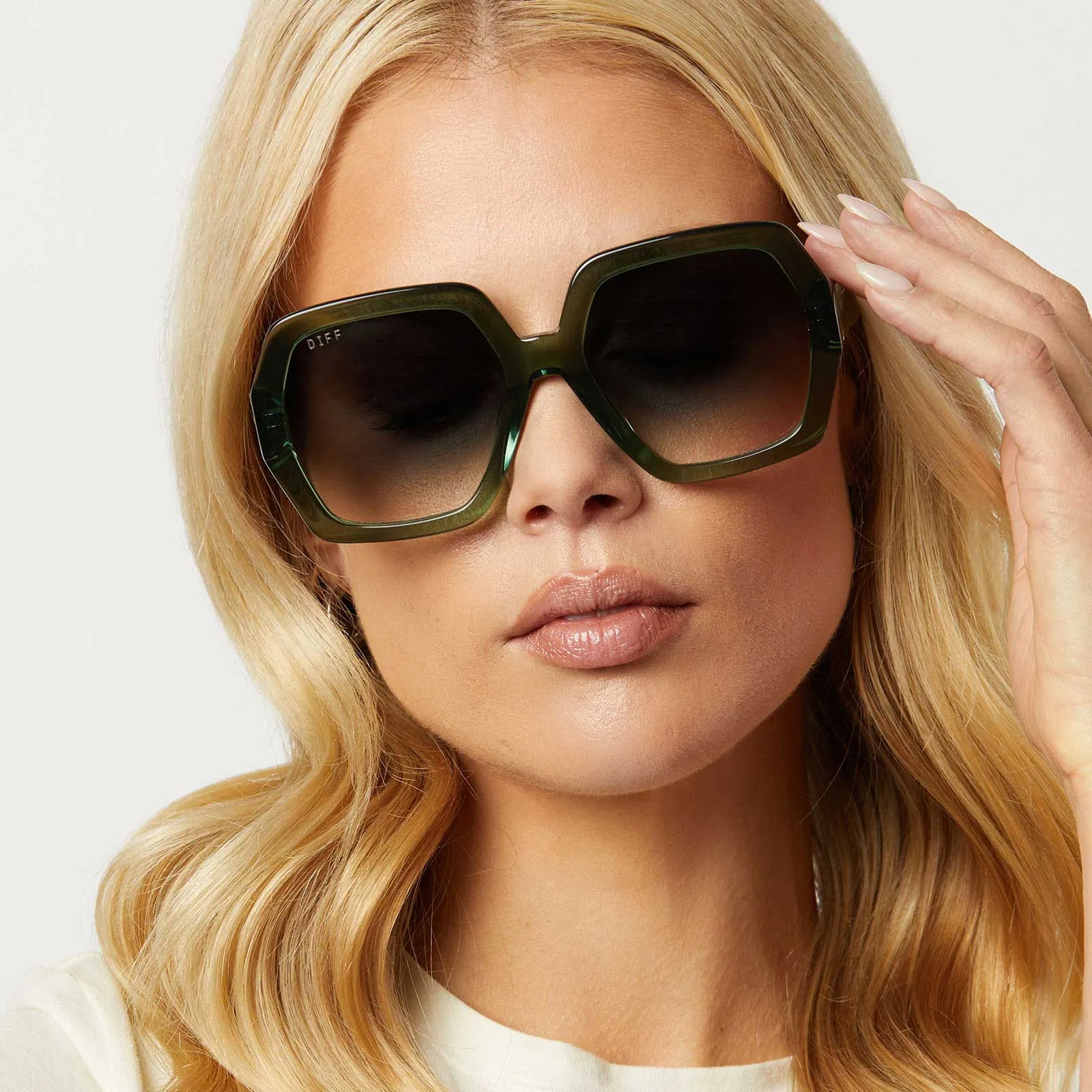 NOLA - SAGE CRYSTAL + G15 GRADIENT + POLARIZED SUNGLASSES sold by Diff Eyewear product image thumbnail 5