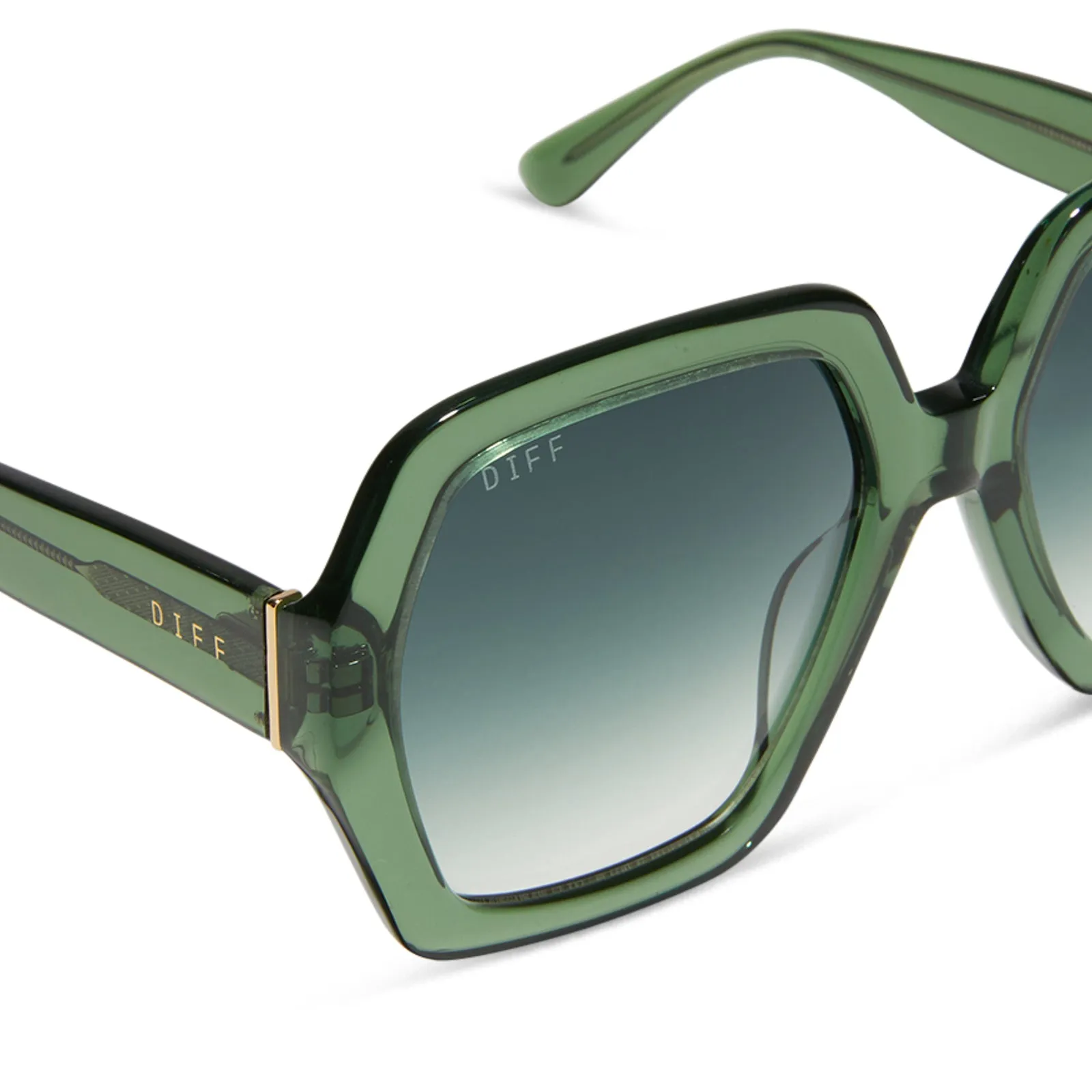 NOLA - SAGE CRYSTAL + G15 GRADIENT + POLARIZED SUNGLASSES sold by Diff Eyewear product image thumbnail 4