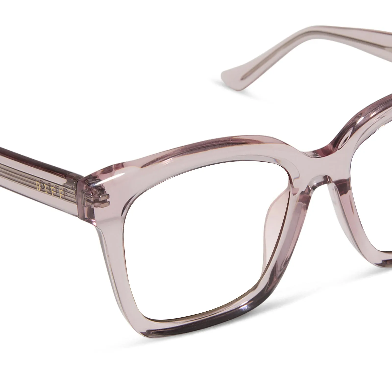 MEREDITH - LIGHT PINK CRYSTAL + PRESCRIPTION GLASSES sold by Diff Eyewear product image thumbnail 4