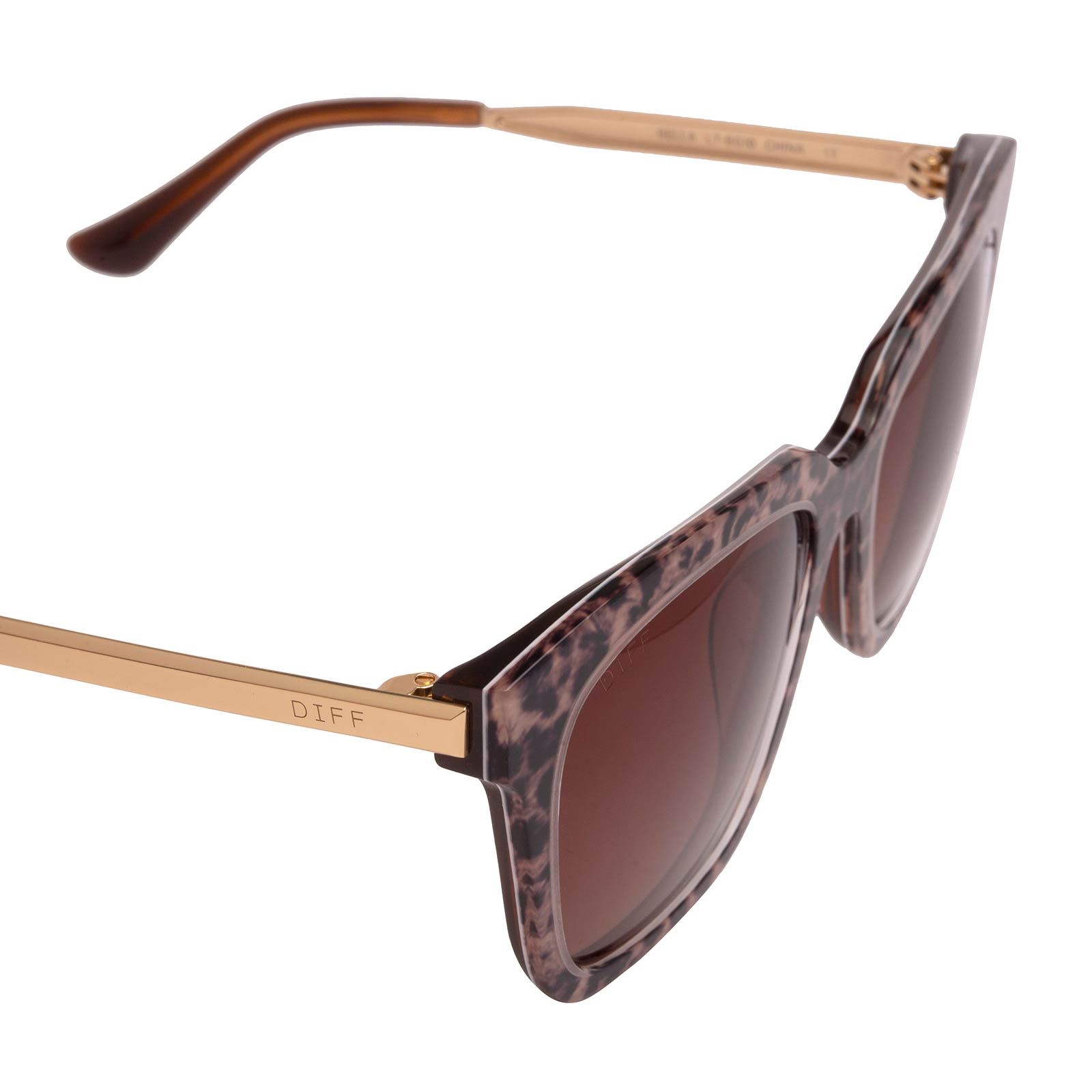 BELLA - LEOPARD TORTOISE + BROWN GRADIENT SUNGLASSES sold by Diff Eyewear product image thumbnail 5