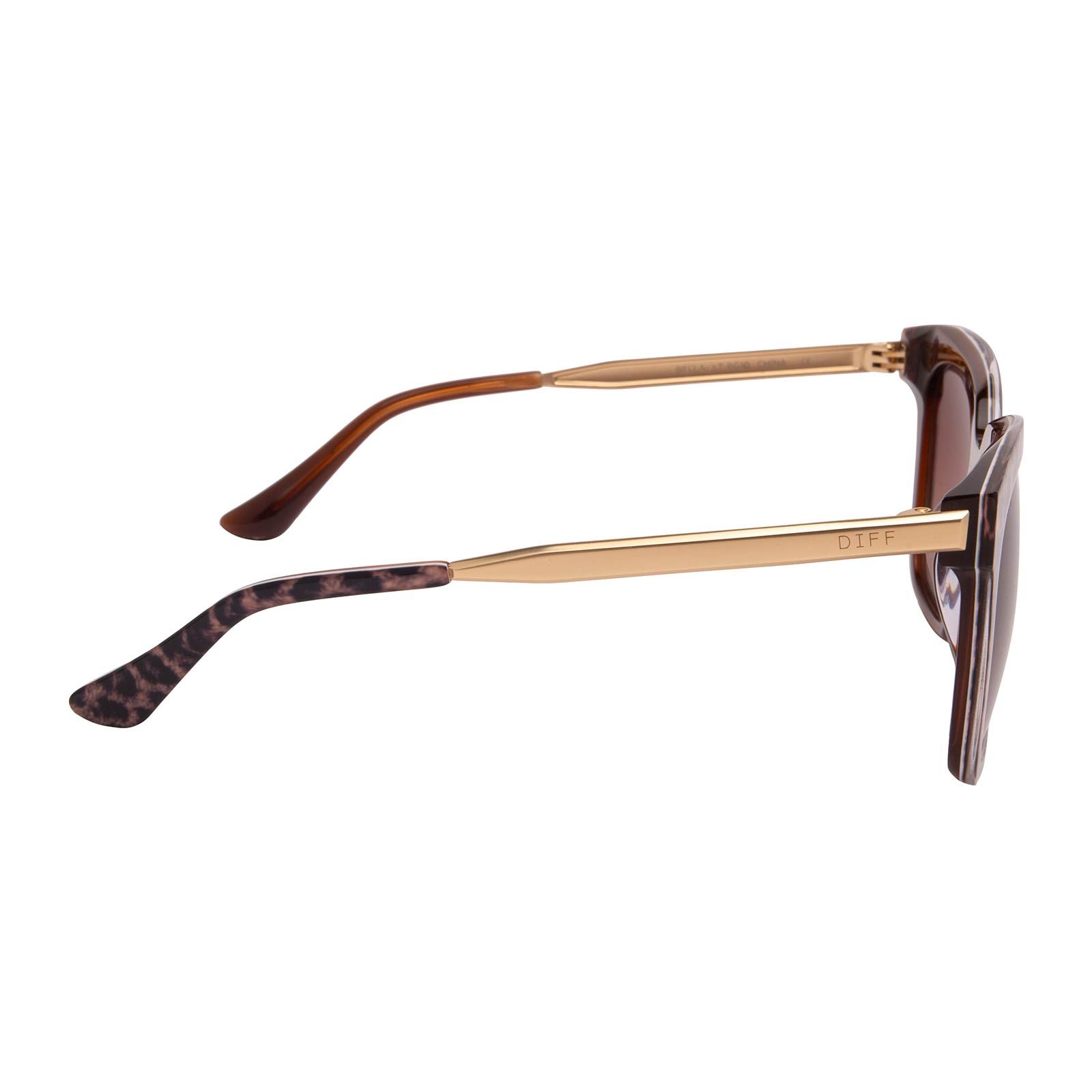 BELLA - LEOPARD TORTOISE + BROWN GRADIENT SUNGLASSES sold by Diff Eyewear product image thumbnail 3