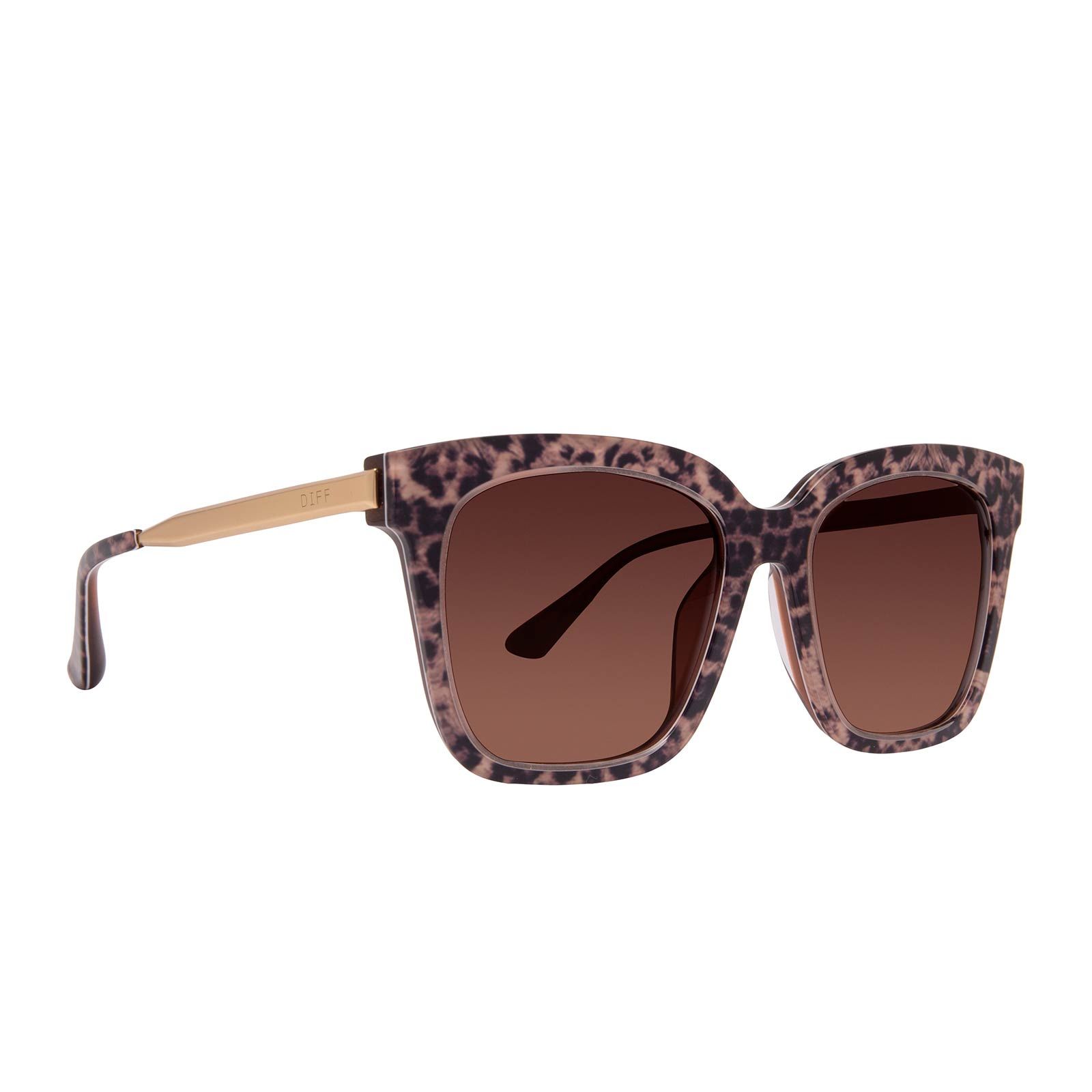 BELLA - LEOPARD TORTOISE + BROWN GRADIENT SUNGLASSES sold by Diff Eyewear product image thumbnail 2