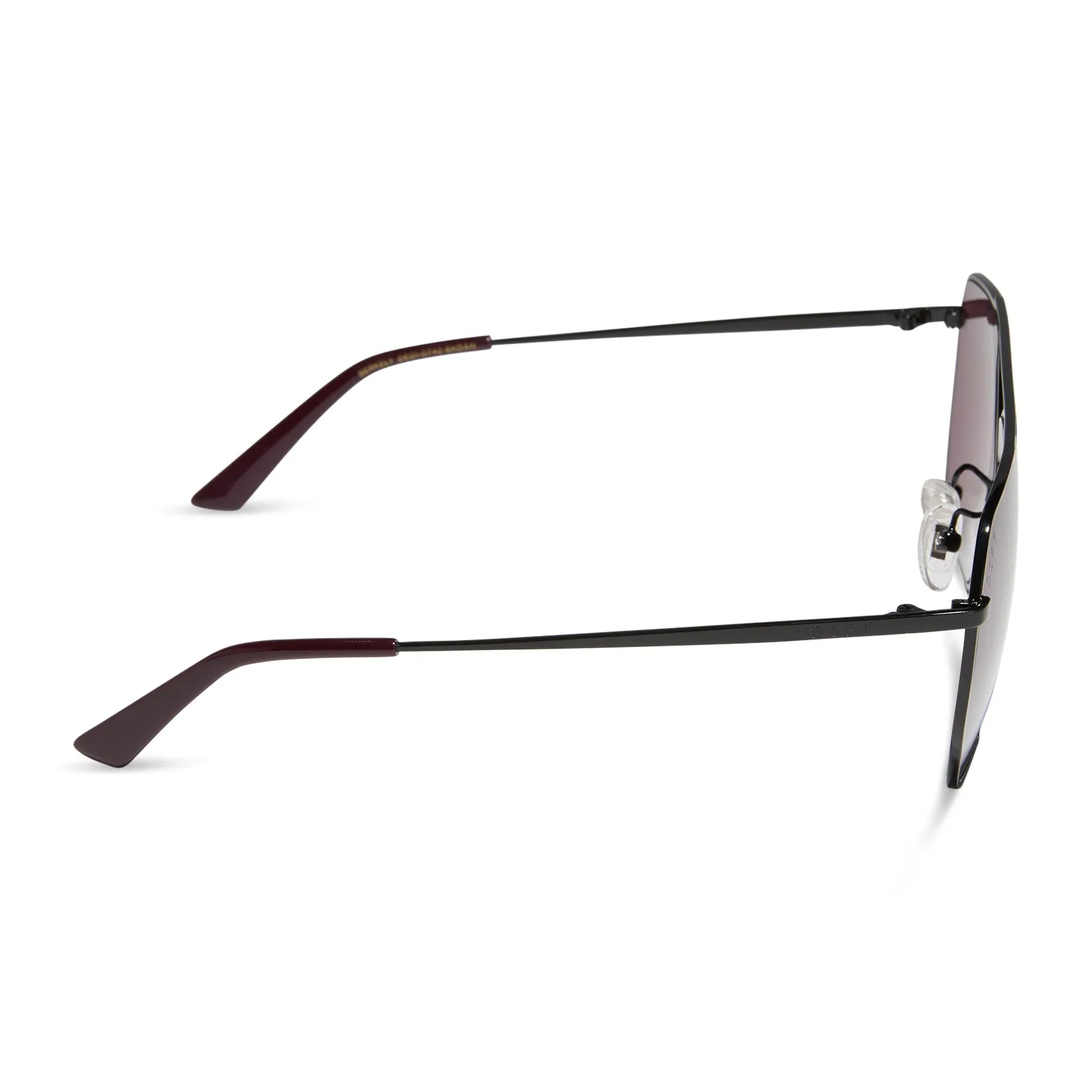 BERKELY - BLACK + DARK CHERRY SUNGLASSES sold by Diff Eyewear product image thumbnail 3
