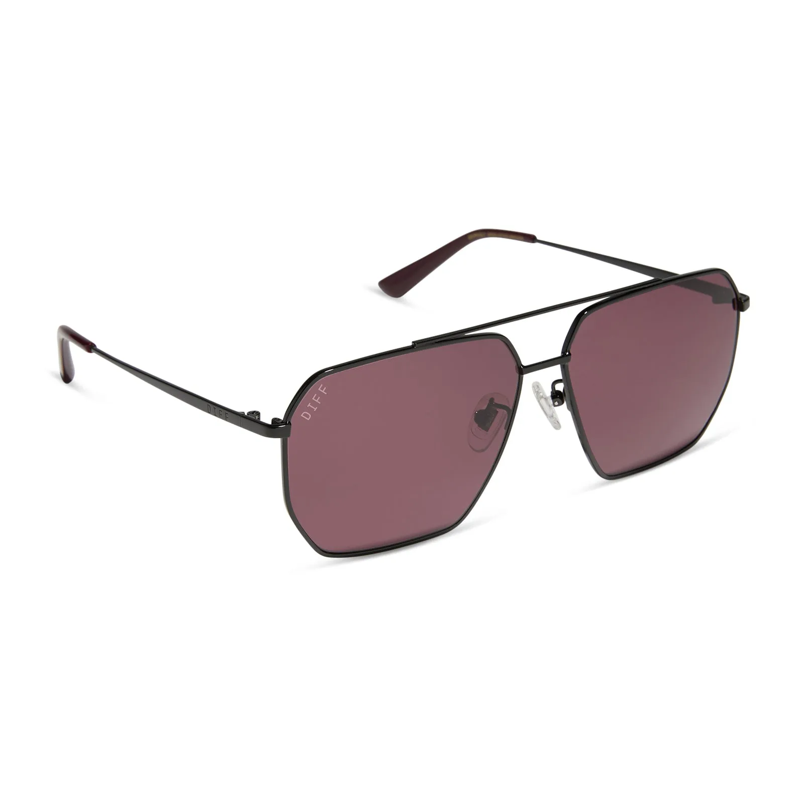 BERKELY - BLACK + DARK CHERRY SUNGLASSES sold by Diff Eyewear product image thumbnail 2