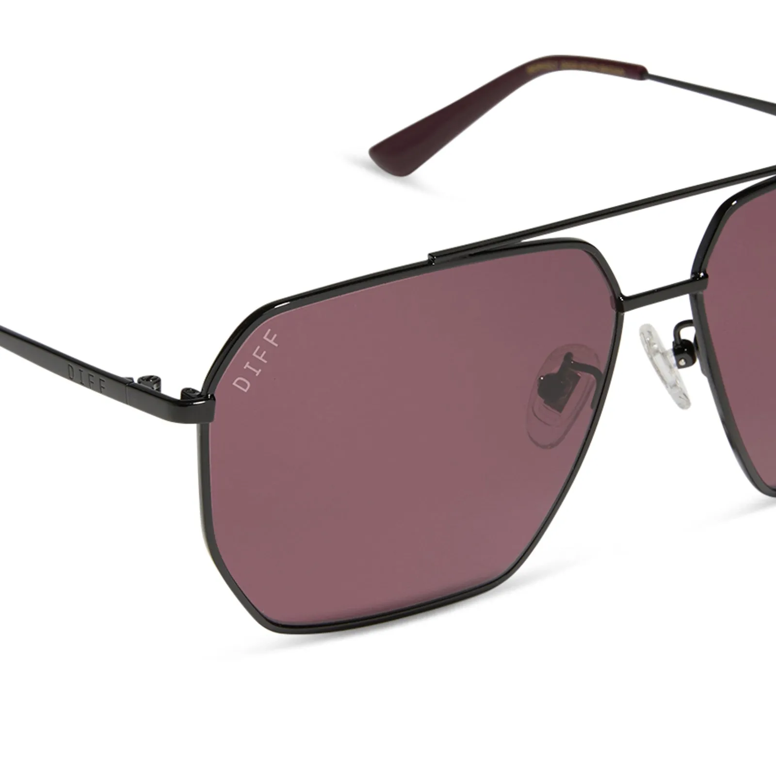 BERKELY - BLACK + DARK CHERRY SUNGLASSES sold by Diff Eyewear product image thumbnail 4