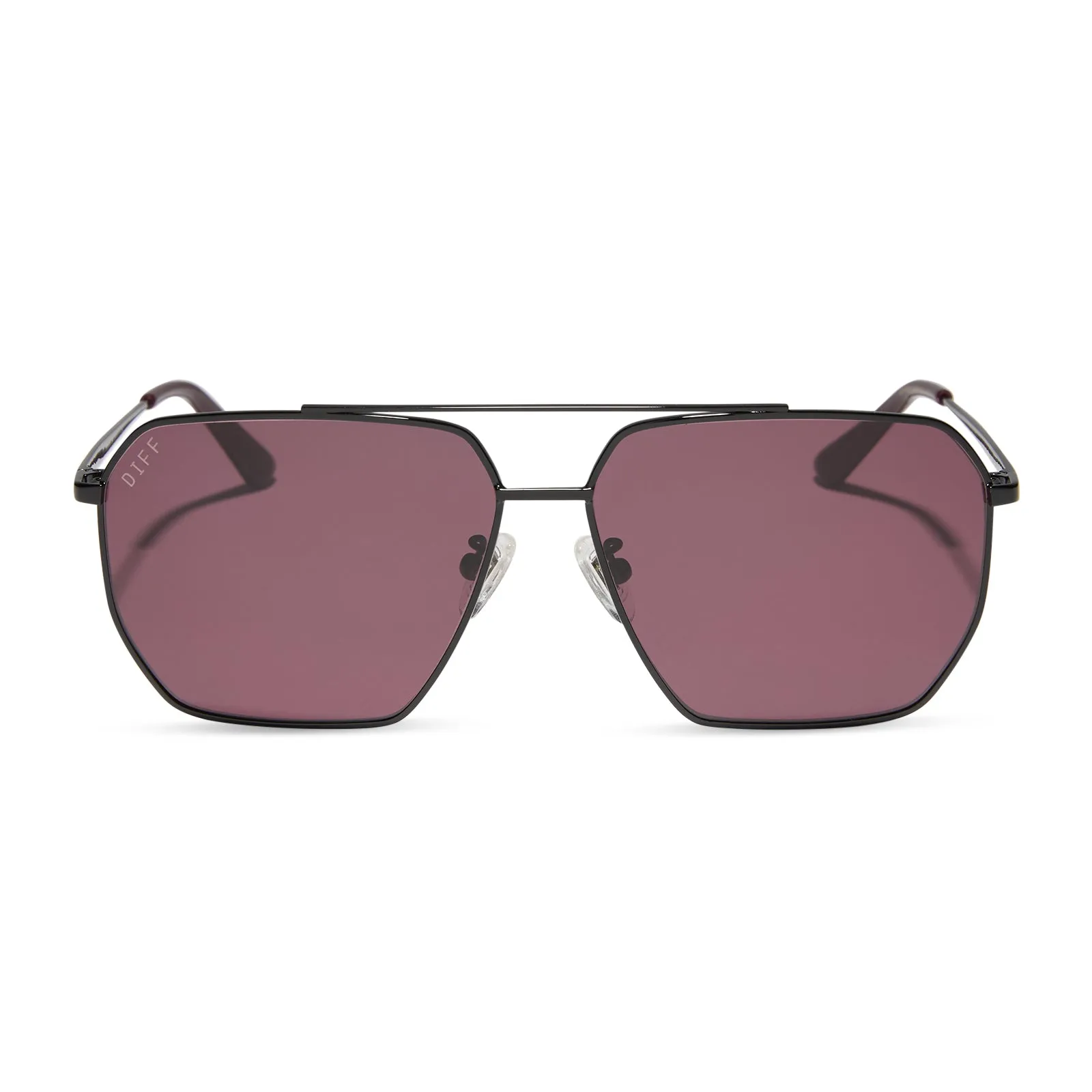 BERKELY - BLACK + DARK CHERRY SUNGLASSES sold by Diff Eyewear