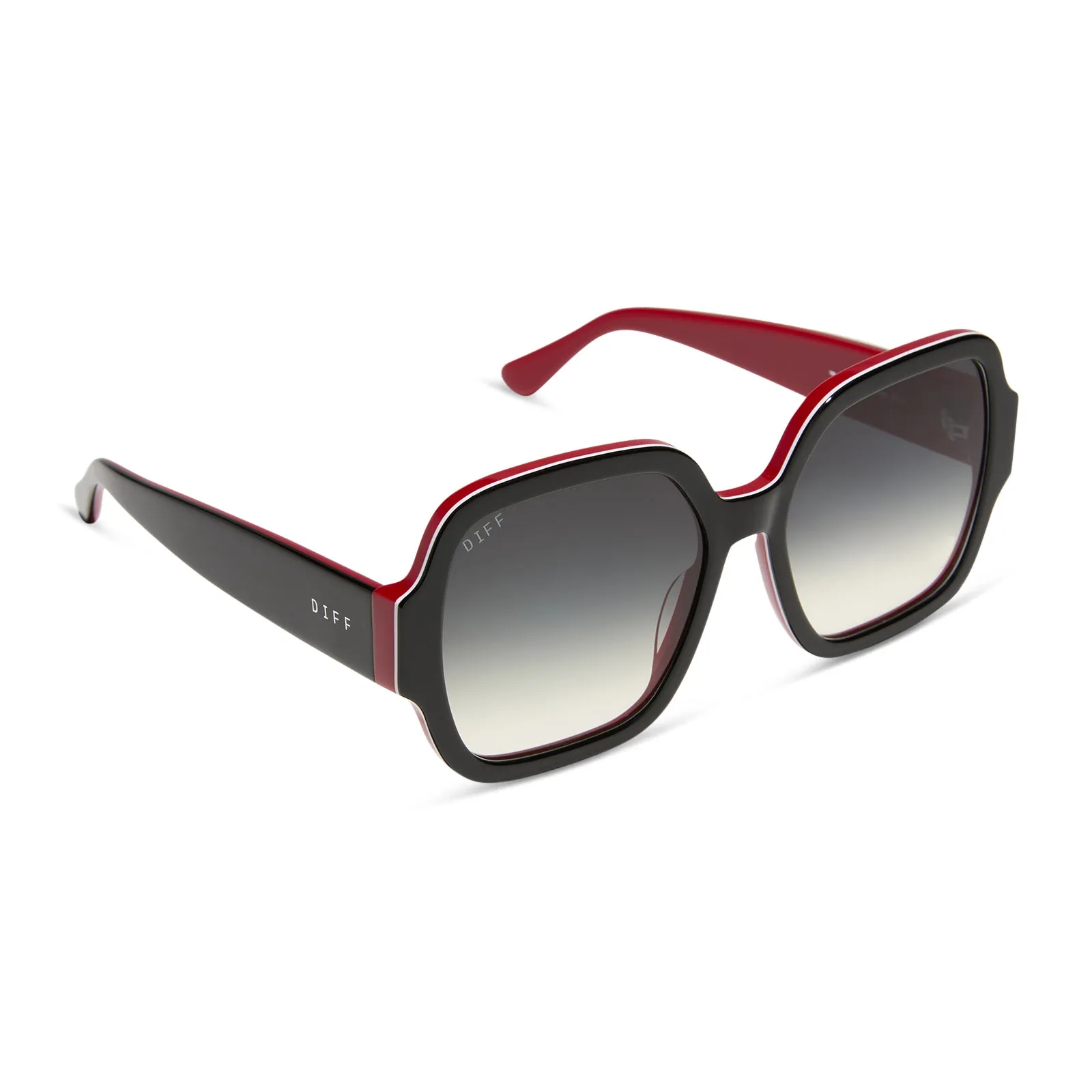 DIONNE - BLACK + GREY GRADIENT SUNGLASSES sold by Diff Eyewear product image thumbnail 2