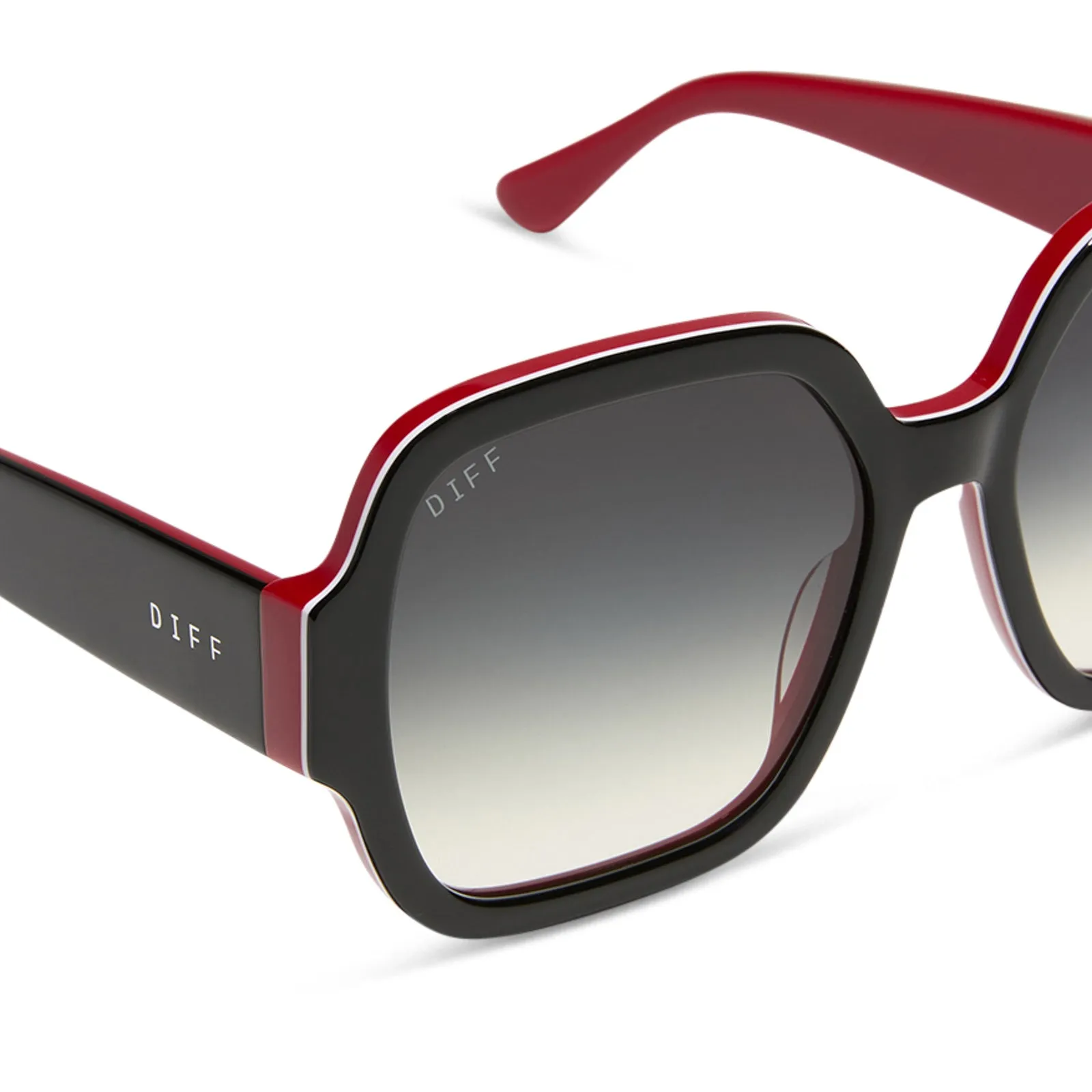 DIONNE - BLACK + GREY GRADIENT SUNGLASSES sold by Diff Eyewear product image thumbnail 4