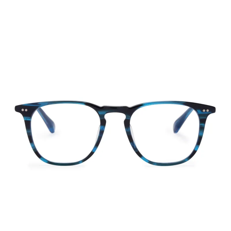 MAXWELL - PURE BLUE TORTOISE + CLEAR GLASSES sold by Diff Eyewear