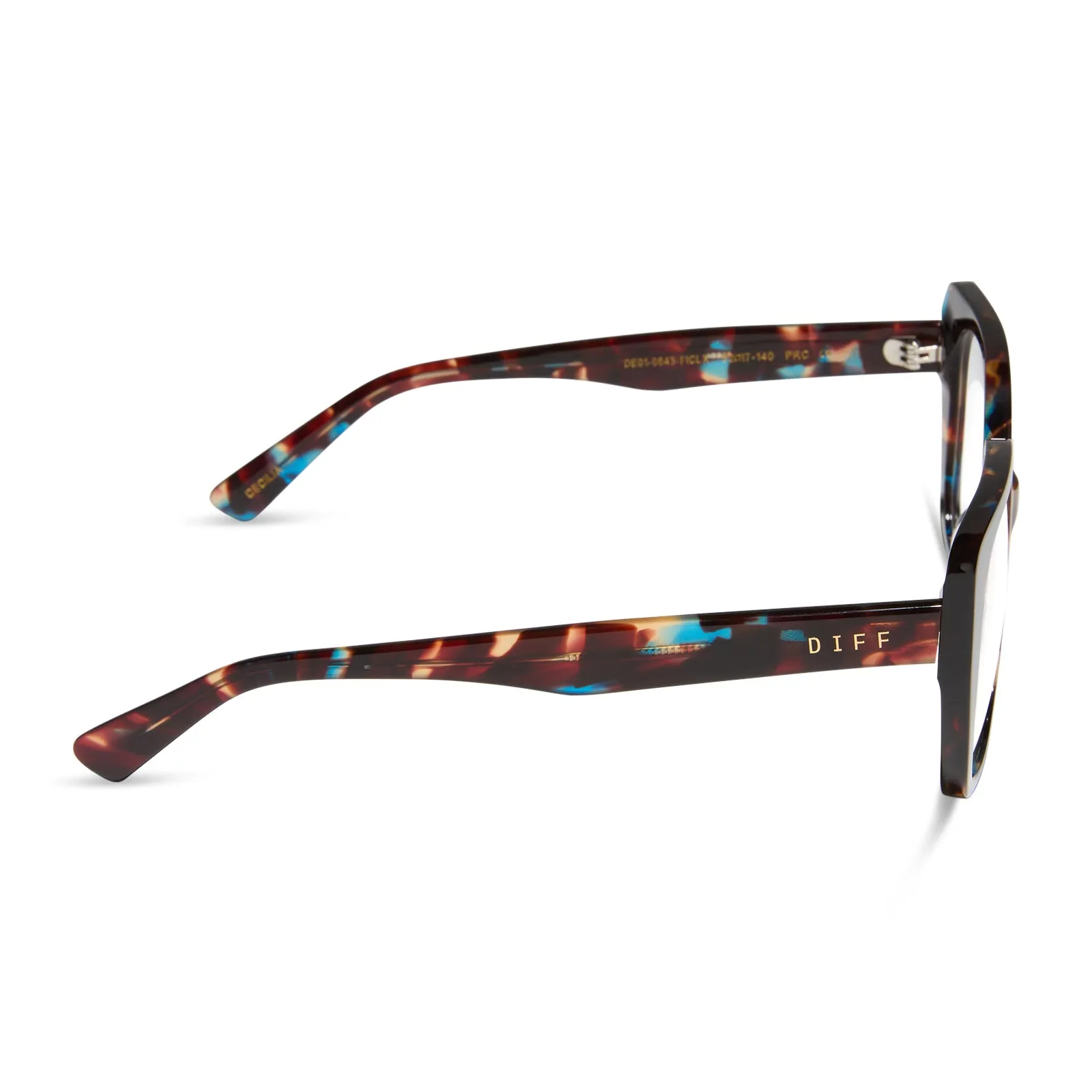 CECILIA - CONFETTI TORTOISE + PRESCRIPTION GLASSES sold by Diff Eyewear product image thumbnail 3