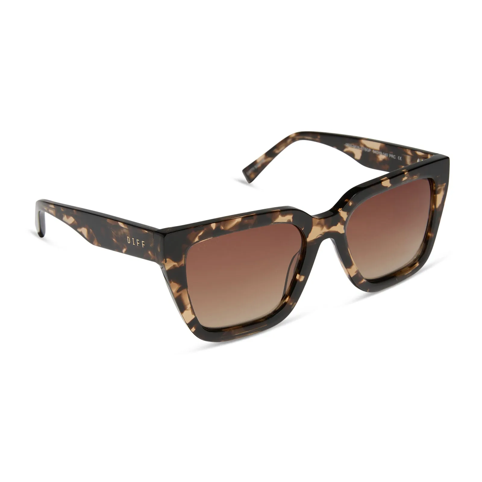 AMARA - ESPRESSO TORTOISE + BROWN GRADIENT + POLARIZED SUNGLASSES sold by Diff Eyewear product image thumbnail 2