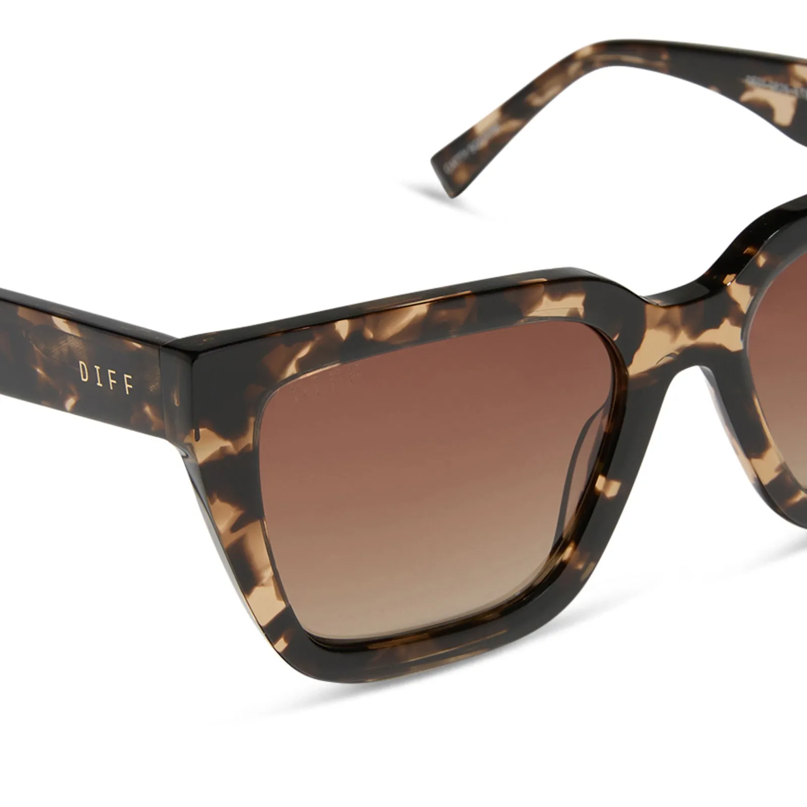 AMARA - ESPRESSO TORTOISE + BROWN GRADIENT + POLARIZED SUNGLASSES sold by Diff Eyewear product image thumbnail 4