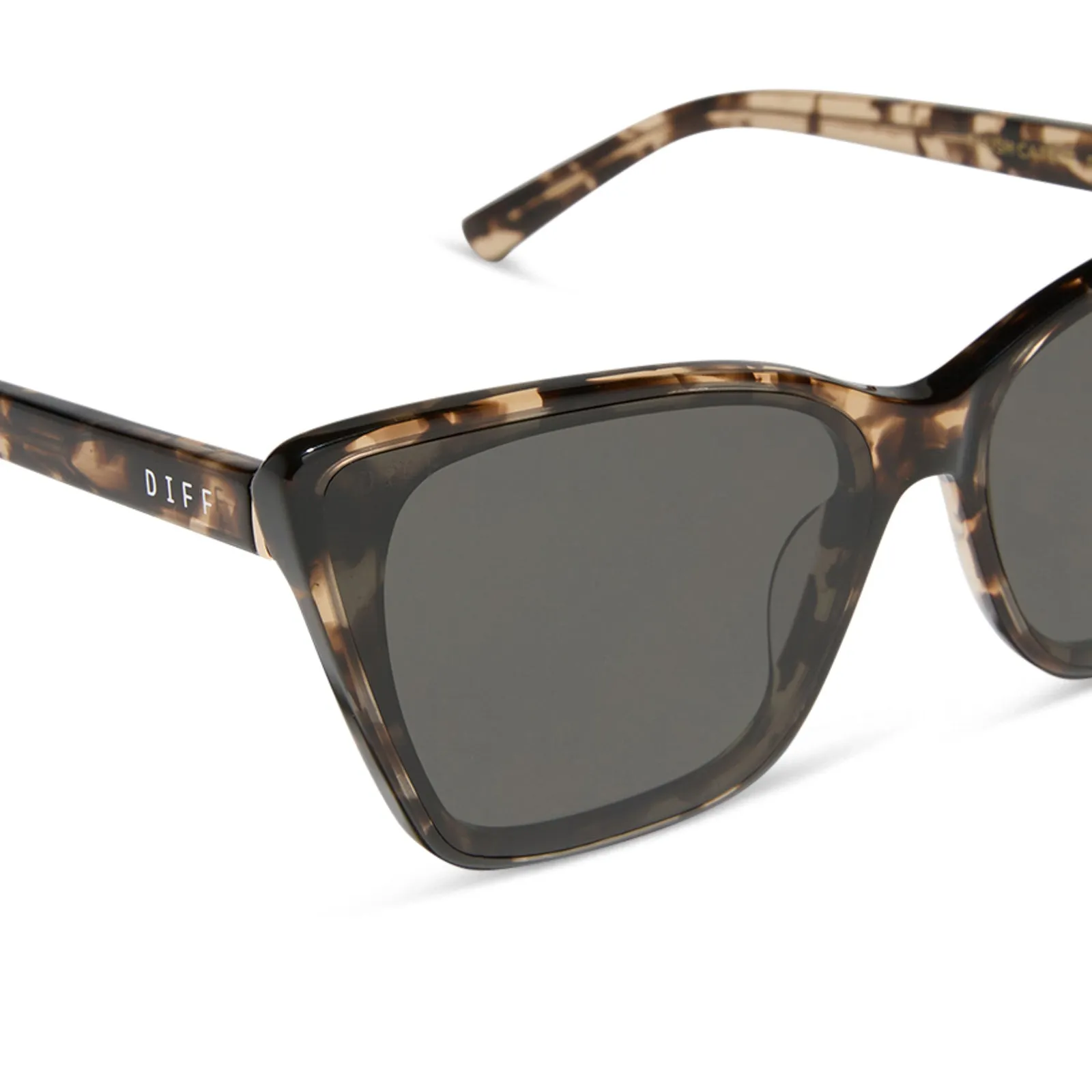 ALINA - ESPRESSO TORTOISE + GREY SUNGLASSES sold by Diff Eyewear product image thumbnail 4