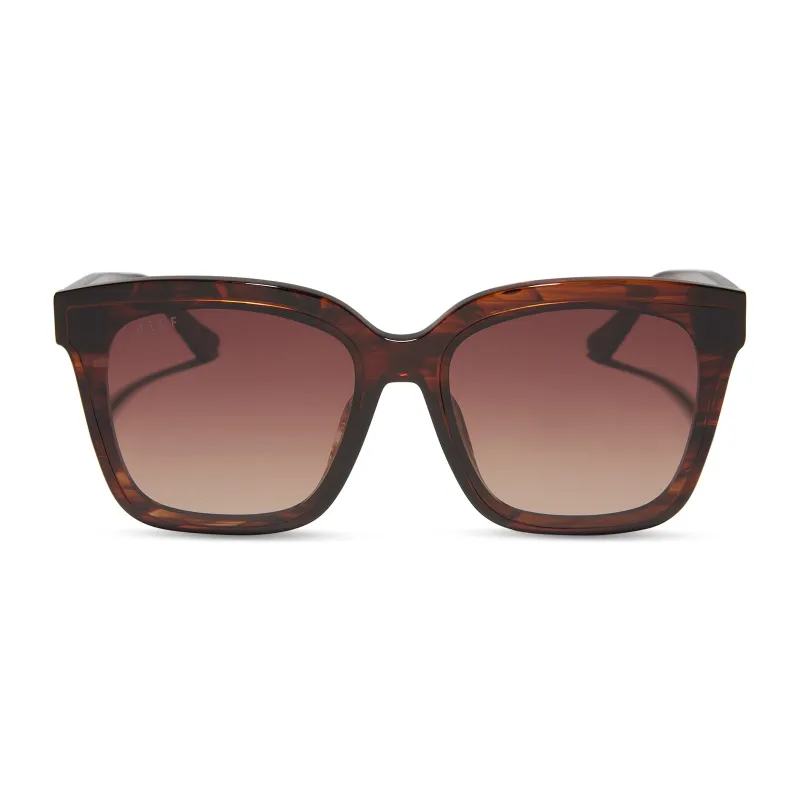 MEREDITH II - SEQUOIA TORTOISE + BROWN GRADIENT SUNGLASSES made by Diff Eyewear