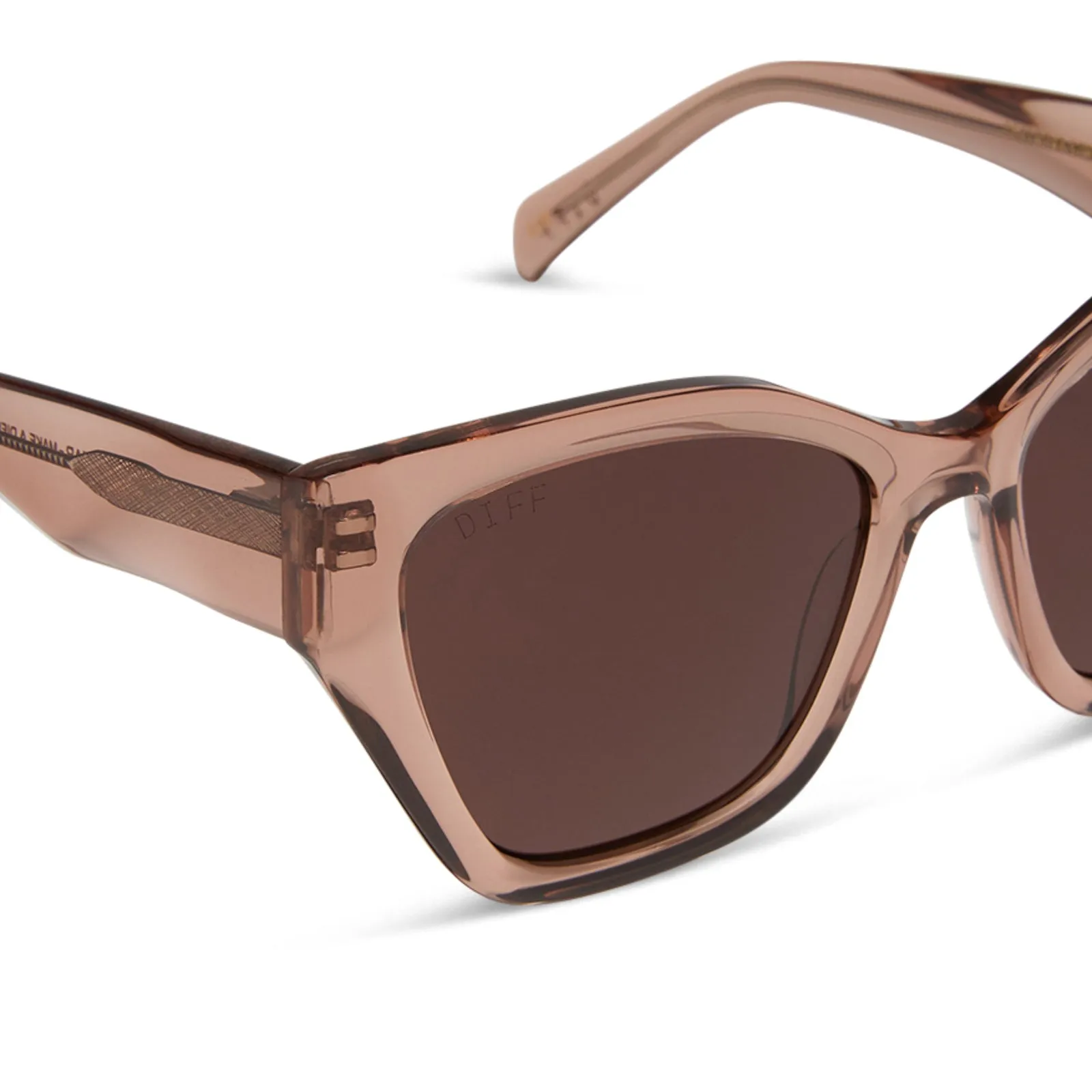 EVIE - CAFÉ OLE + BROWN + POLARIZED SUNGLASSES sold by Diff Eyewear product image thumbnail 4