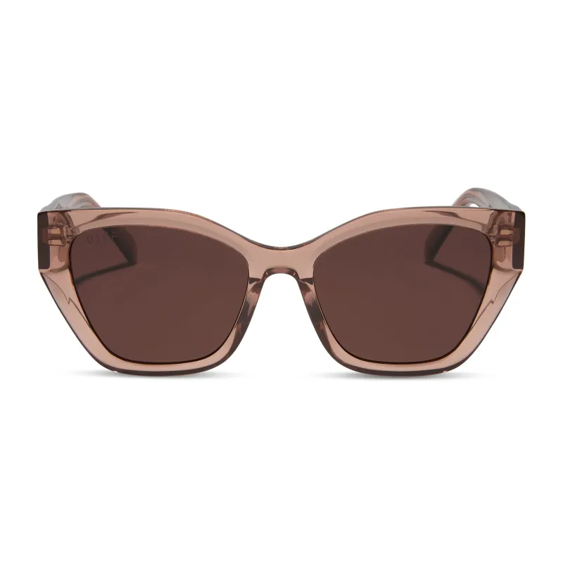 EVIE - CAFÉ OLE + BROWN + POLARIZED SUNGLASSES sold by Diff Eyewear