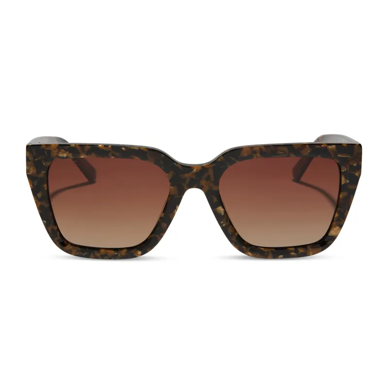AMARA - GLITTER TORTOISE + BROWN GRADIENT + POLARIZED SUNGLASSES sold by Diff Eyewear