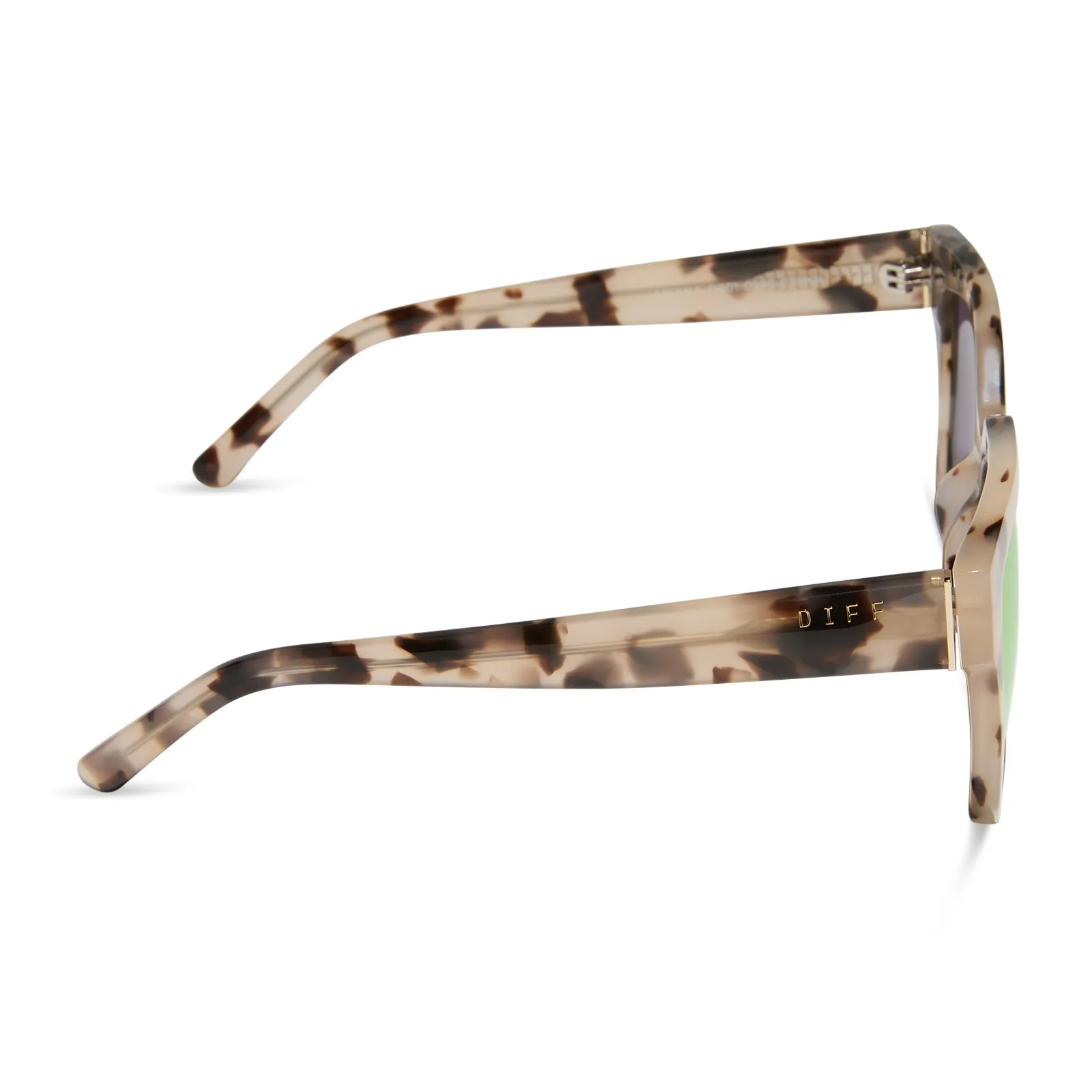 ARIANA - CREAM TORTOISE + PINK MIRROR SUNGLASSES sold by Diff Eyewear product image thumbnail 3