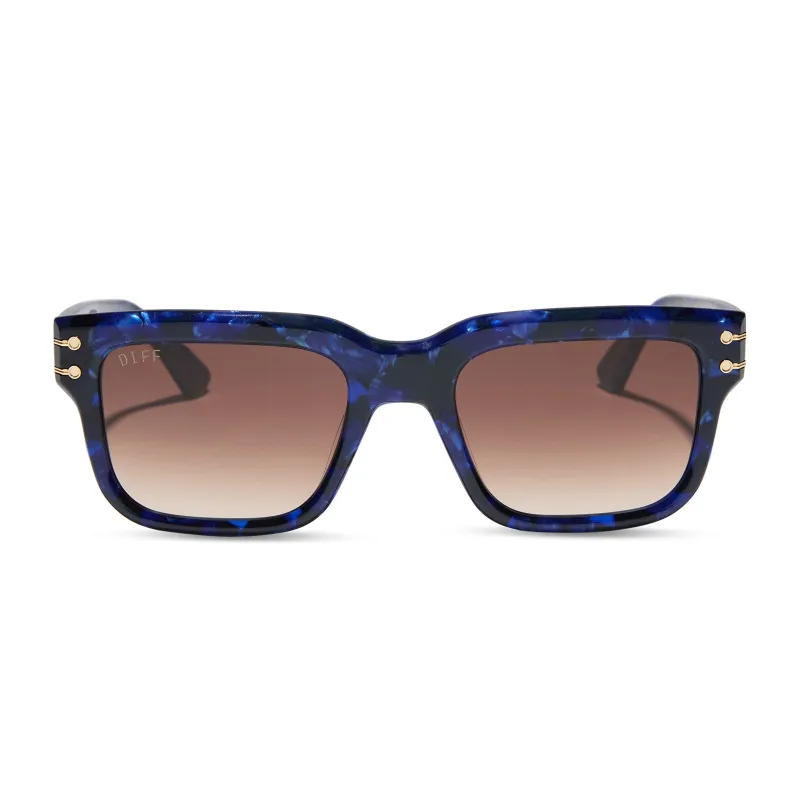 PRINCE FIYERO - MIDNIGHT BLUE TORTOISE + WARM BROWN SUNGLASSES sold by Diff Eyewear